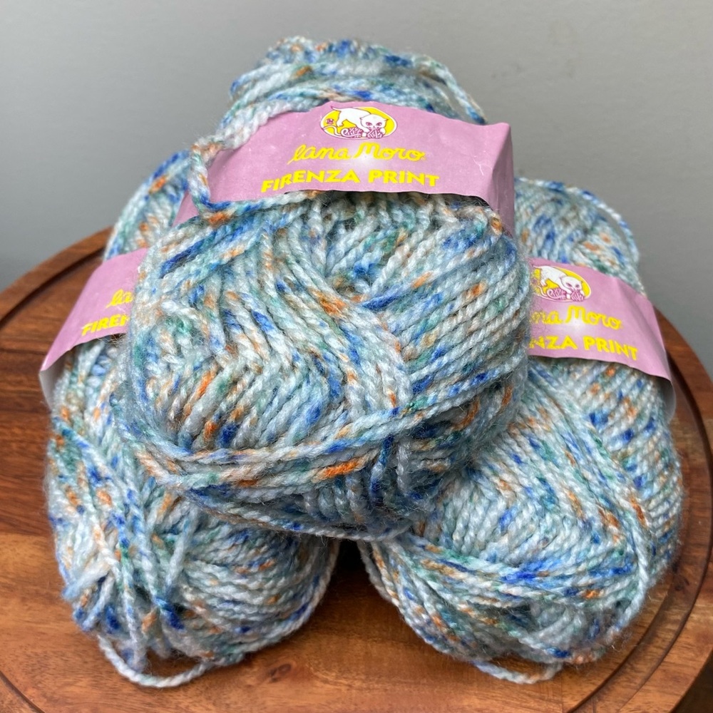 Vintage Lana Moro FIRENZA PRINT bundle of 3 skeins - Picture 2 of 7